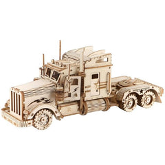 ROBOTIME 3D Puzzle Heavy Truck Wooden Model Kits Adults Build On Your Own Laser Cut Building Construction Crafts