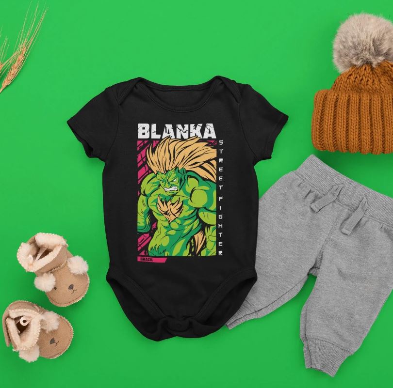 BLANKA | Street Fighter | VIDEO GAME EDITION | Onesie Bodysuit Tops