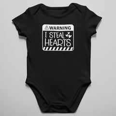 WARNING STEAL HEARTS - NEWBORNS - Onesie bodysuit tops