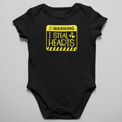 WARNING STEAL HEARTS - NEWBORNS - Onesie bodysuit tops