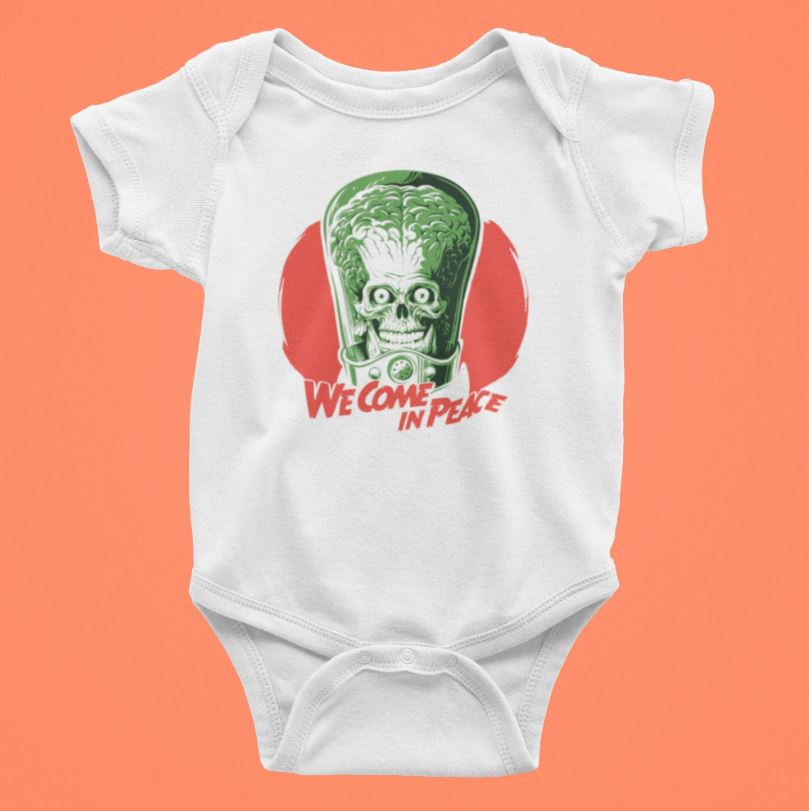 ALIEN MARTIAN | WE COME IN PEACE | Onesie Bodysuit Tops